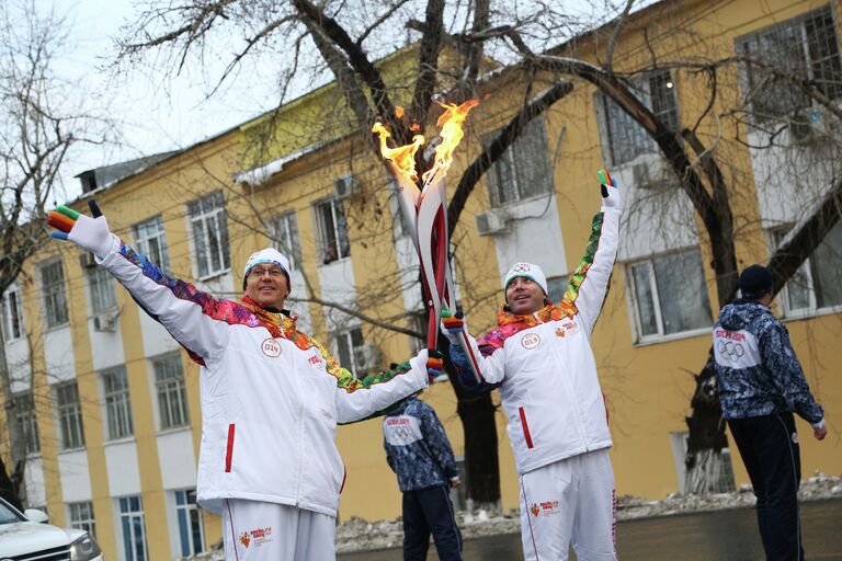 Эстафета олимпийского огня в Самаре