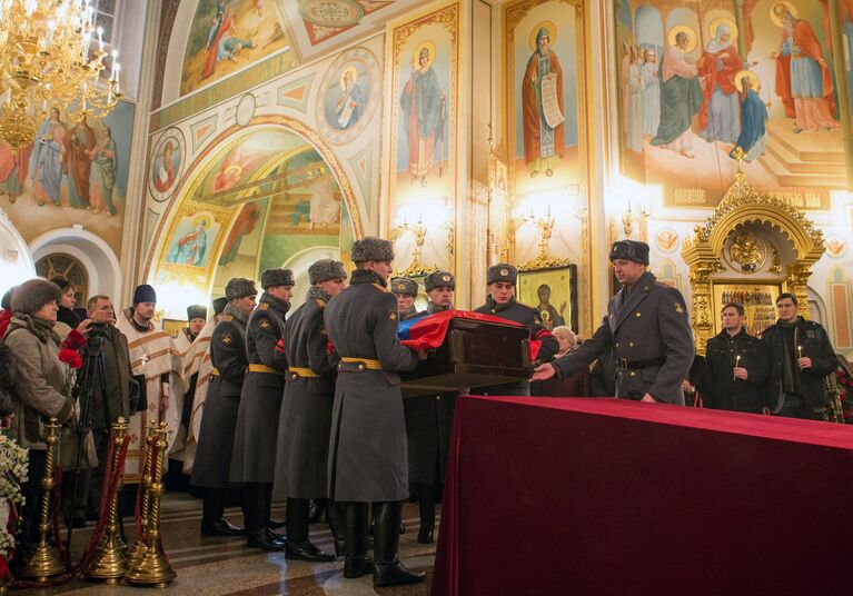 Прощание с легендарным конструктором стрелкового оружия М.Калашниковым в Ижевске