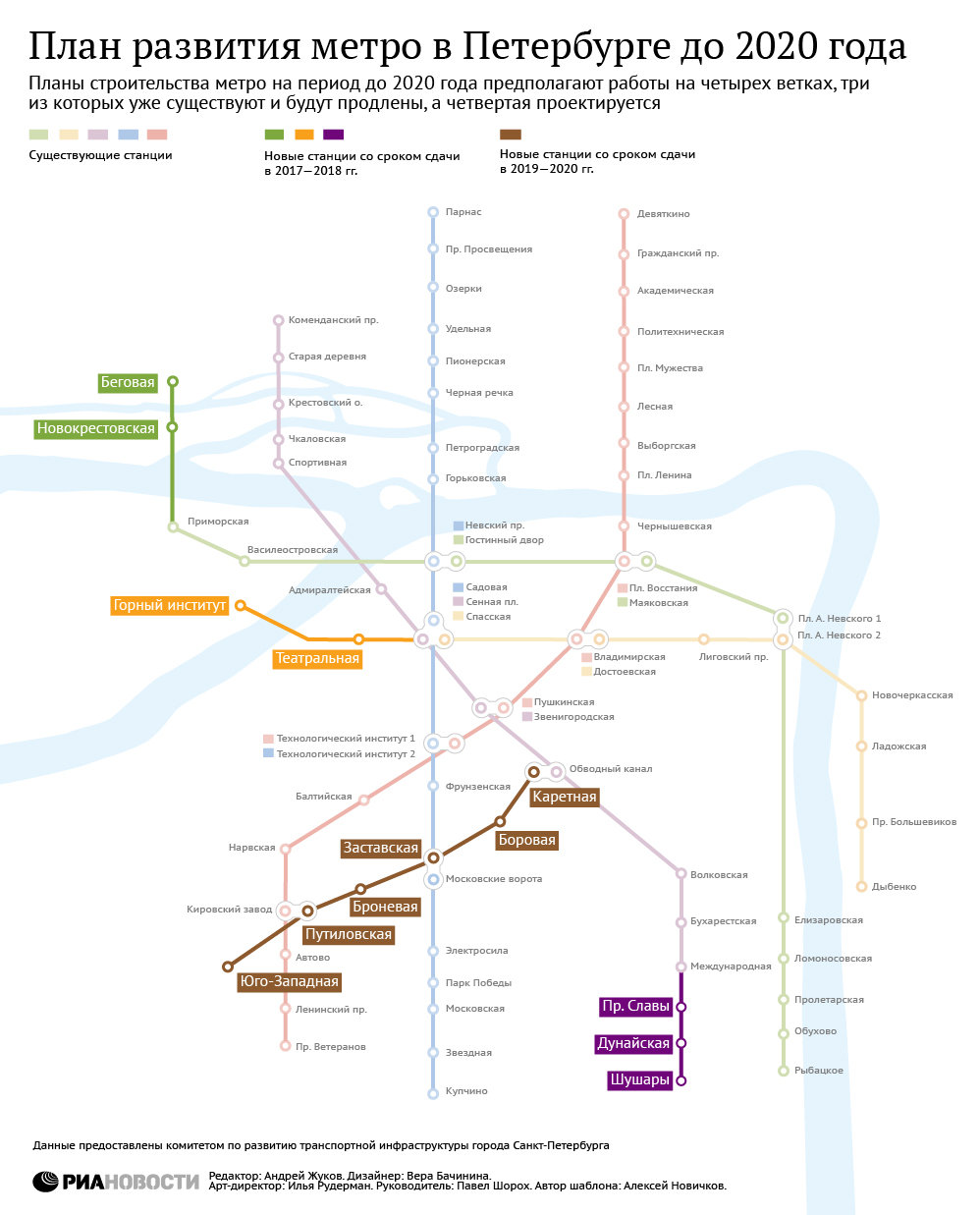 План развития метро в Петербурге до 2020 года