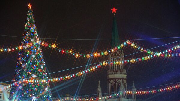 Новогодняя Москва, архивное фото