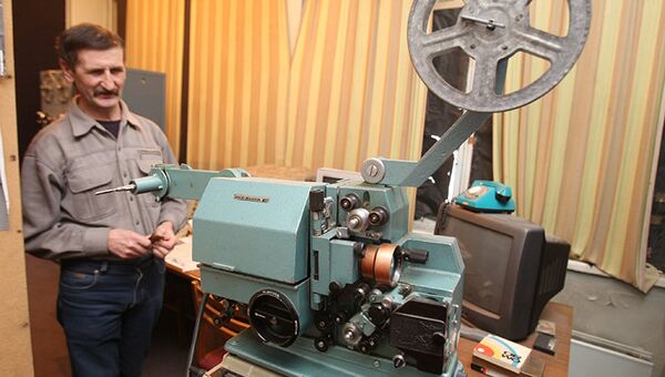 Кинопроектор в Западно-Сибирской киностудии в Новосибирске, событийное фото
