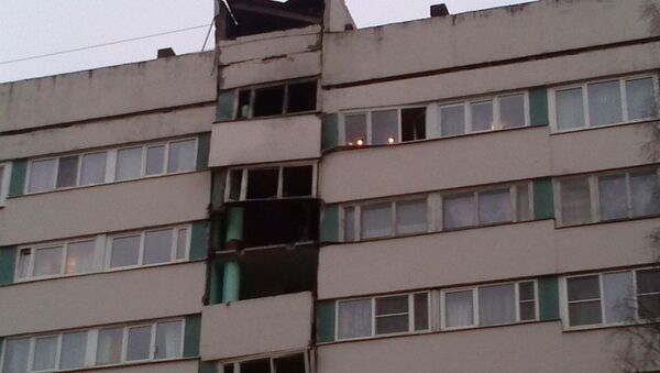 Дом по улице Ольги Форш в Петербурге после взрыва