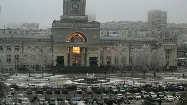 Момент взрыва на вокзале в Волгограде зафиксирован камерой наблюдения
