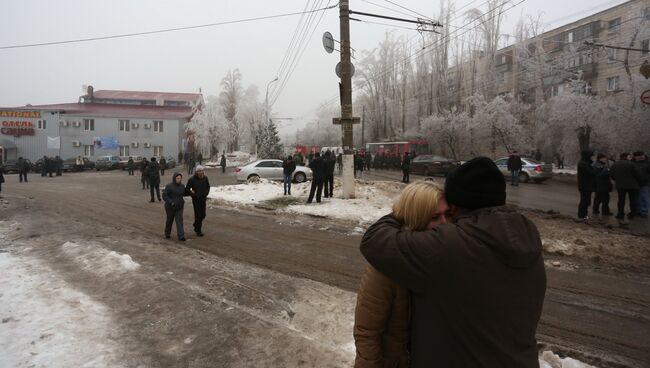 Взрыв в троллейбусе в Волгограде, фото с места события