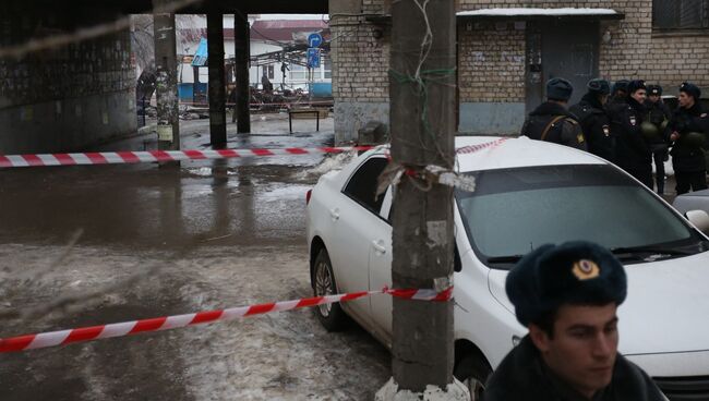 Взрыв в троллейбусе в Волгограде, фото с места события