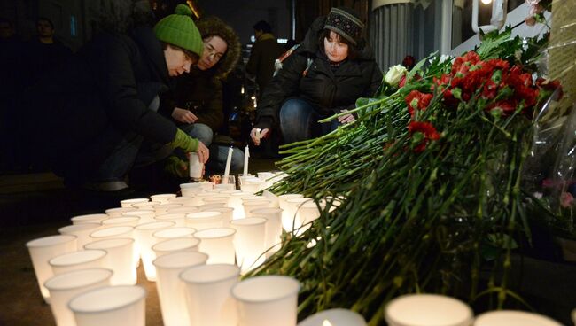 Акция памяти по погибшим в терактах в Волгограде. Событийное фото.