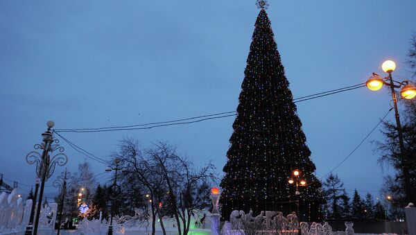 Новогодняя елка в Красноярске, архивное фото