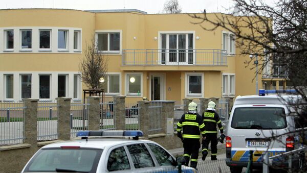 Взрыв в резиденции посла в Праге, фото с места события