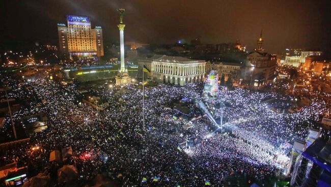 Встреча Нового года на майдане Незалежности