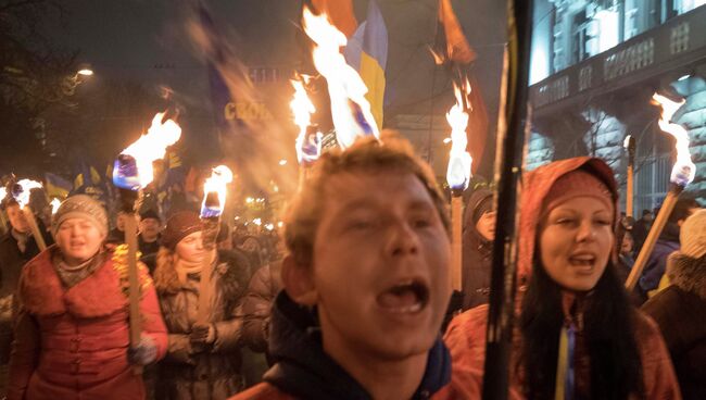 Шествие в честь дня рождения Бандеры