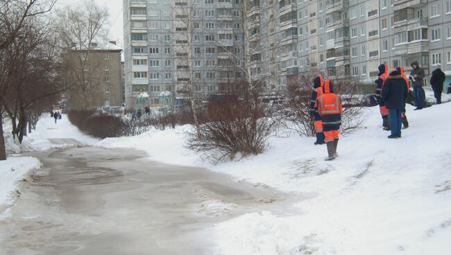 Авария на водопроводе в Новосибирске