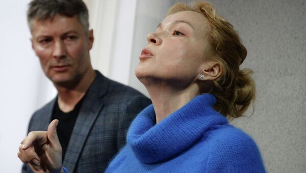 Бывший шеф-редактор информагентства Ура.ру Аксана Панова, обвиняемая в вымогательстве, во время оглашения приговора в Ленинском суде Екатеринбурга.