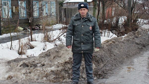 Сержант полиции Федор Хорошилов, спасший человека на пожаре в Галиче