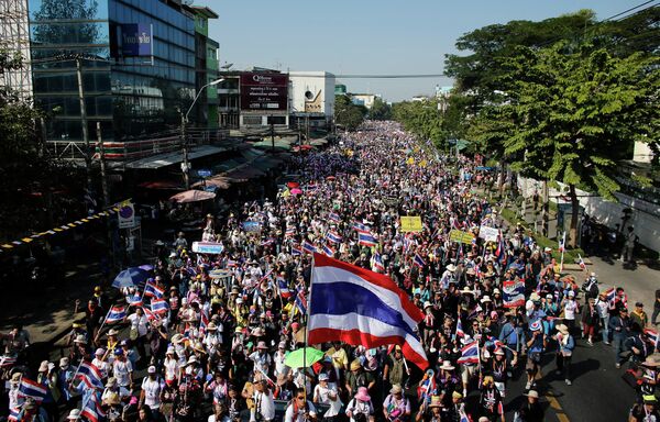 Антиправительственная демонстрация в Бангкоке