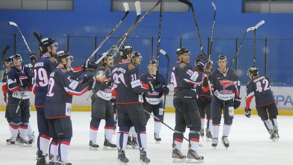 Хоккейный матч Сокол - Рубин в Красноярске, архивное фото