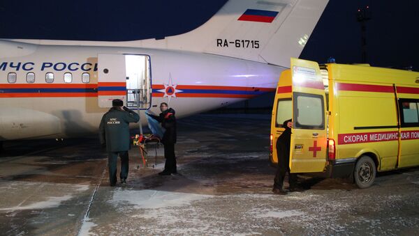 Костромской пожарный, обгоревший в Галиче, направлен самолетом в Петербург, фото с места события