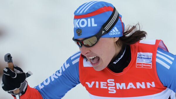 Спортсменка Юлия Иванова. Лыжные гонки. Архивное фото