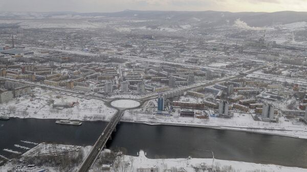 Красноярск, виды города, Коммунальный мост, архивное фото