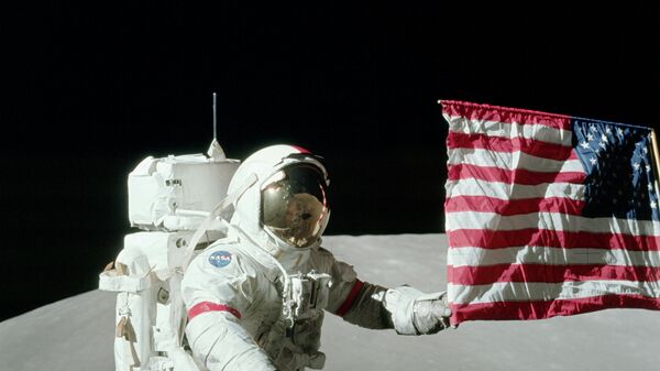Флаг США на Луне. Программа Аполлон 17