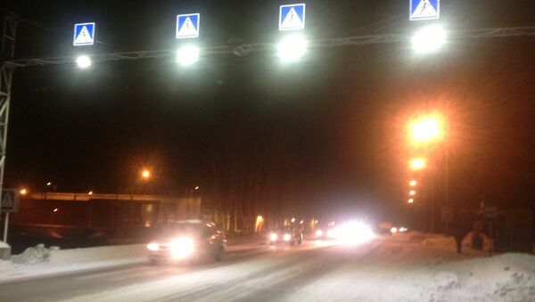 Подвесная зебра появилась на Колыванском шоссе под Новосибирском