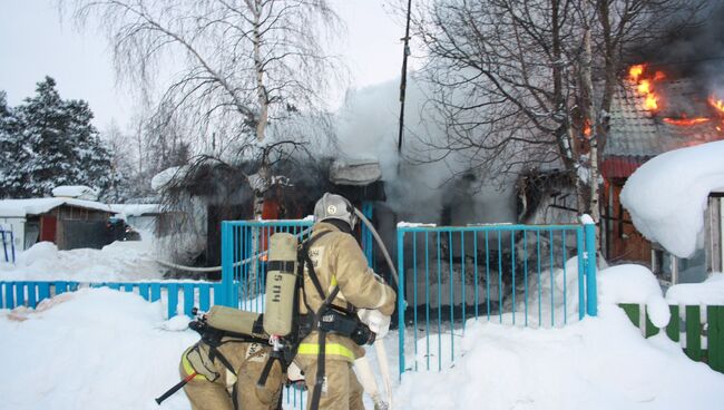 Пожар в ЯНАО, 17.01.2014