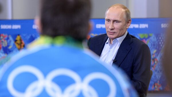 Встреча В.Путина с олимпийскими волонтерами в Сочи