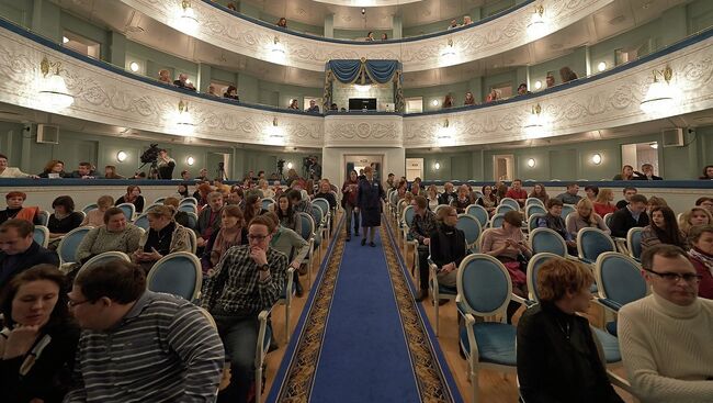 Премьера социально-театрального проекта Солдат и Черт на новой сцене БДТ имени Товстоногова. Архивное фото