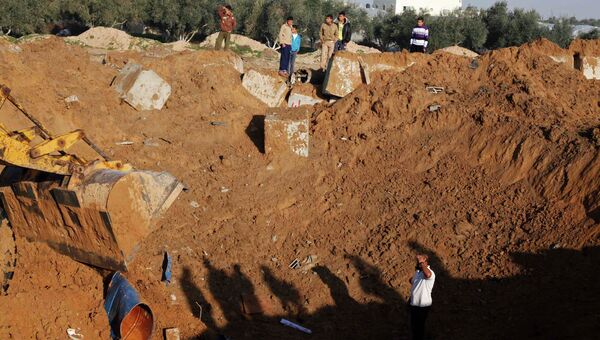 Последствия ракетного удара Израиля по сектору Газа. Архивное фото