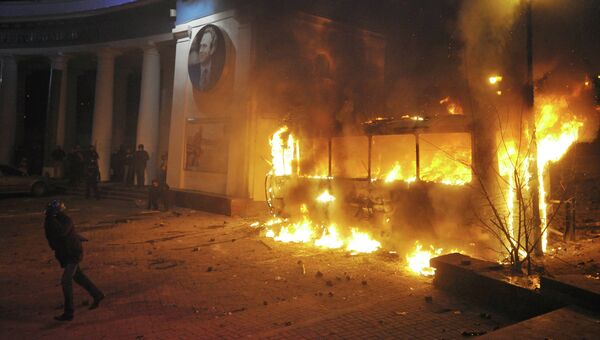 Массовые беспорядки в Киеве, фото с места событий