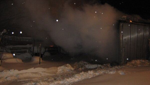 Пожар в одноэтажном общежитии в поселке Энергетиков в Ханты-Мансийском автономном округе
