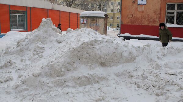 Новосибирск под снегом, архивное фото