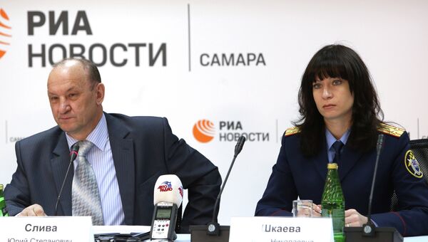 И.о. руководителя СУСК по Самарской области Юрий Слива на пресс-конференции в РМЦ РИА Новости