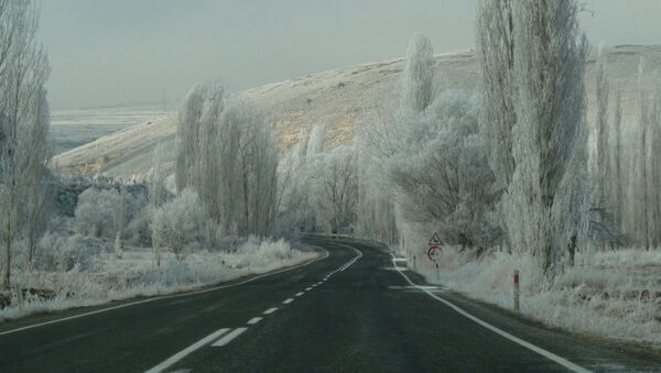 Зимняя дорога в Турции. Архивное фото