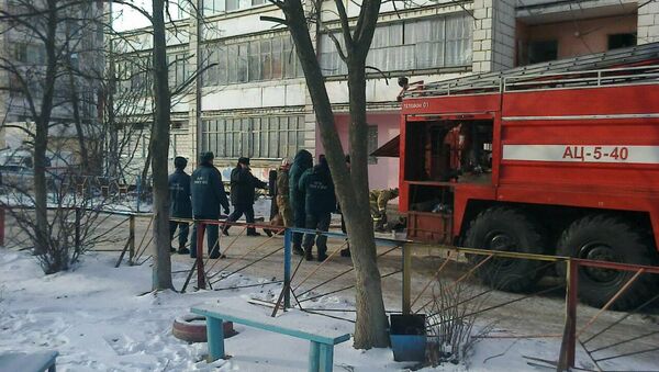 Пожар в 12-этажном жилом доме на улице Индустриальной в Костроме, фото с места события