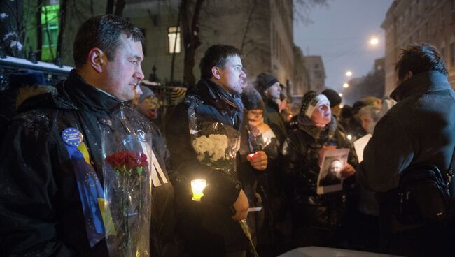 Митинг памяти и солидарности у посольства Украины в Москве