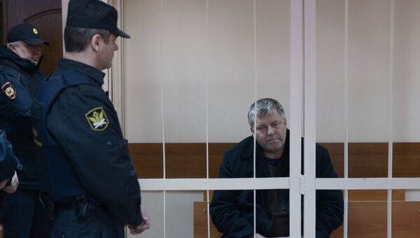Начальник полиции аэропорта Домодедово Максим Титов в Пресненском суде Москвы