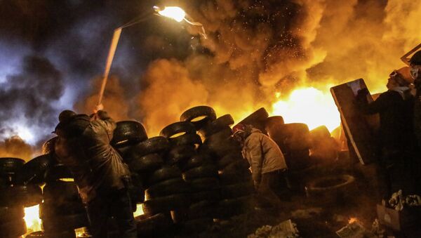 Столкновения протестующих с милицией в центре Киева в 2014 году. Архивное фото