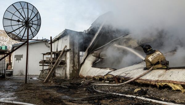 Пожар во Владивостоке в районе Эгершельда, фото с места события