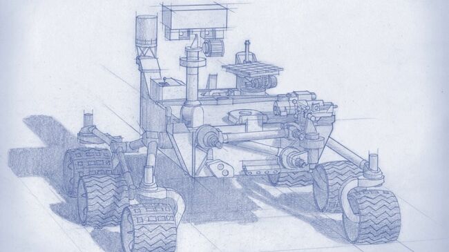 Эскиз будушего марсохода НАСА, который отправится на Марс в 2020 году