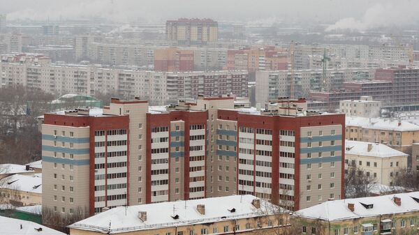 Ленинский район Новосибирска зимой, архивное фото