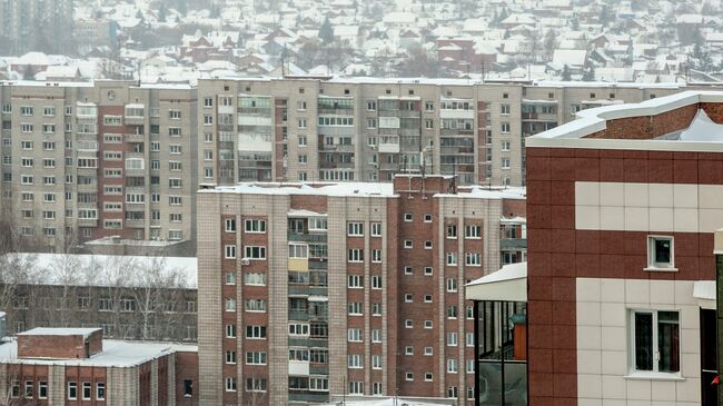 Ленинский район Новосибирска зимой