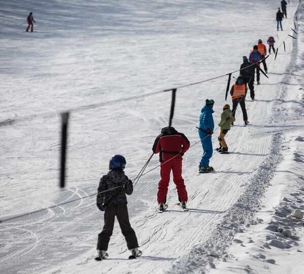 Соревнования по горным лыжам в Приморье