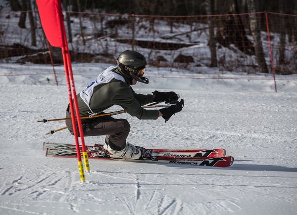 Соревнования по горным лыжам в Приморье