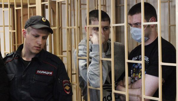 Приморские партизаны в зале суда Приморского краевого суда во Владивостоке. Фото с места события