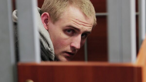 Обвиняемый в убийстве псковского священника Сергей Пчелинцев в зале суда. Архивное фото