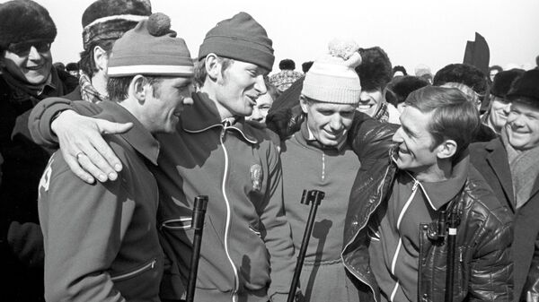 Советские биатлонисты на чемпионате мира по биатлону