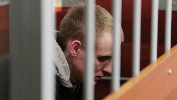 Обвиняемый в убийстве псковского священника Сергей Пчелинцев в зале суда, архивное фото