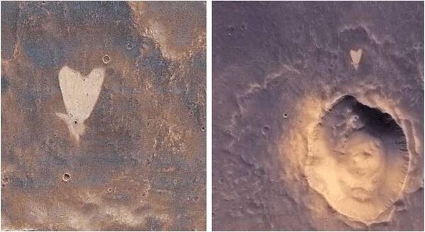 Сердце, обнаруженное на поверхности Марса