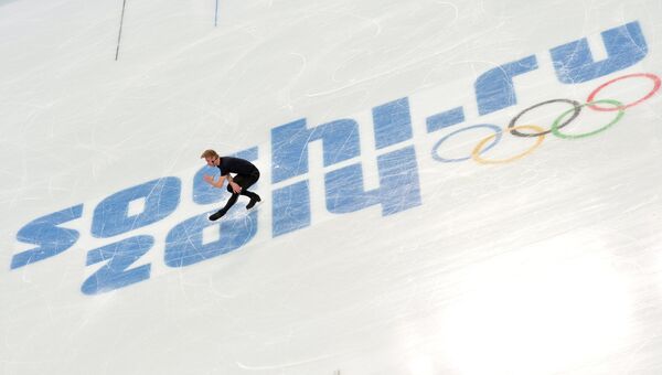 Евгений Плющенко (Россия) во время тренировки перед XXII зимними Олимпийскими играми в Сочи, архивное фото