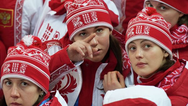 Спортсменки женской сборной России по хоккею